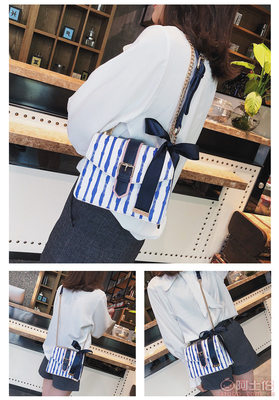 夏季风尚 海军条纹小方包，少女心动的斜挎新宠
